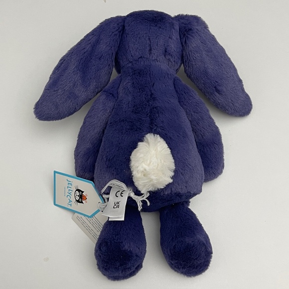 BNWT RARE Jellycat LITTLE BASHFUL SAFFYRE BUNNY Small Plush Blue Holiday rabbit - Picture 2 of 5
